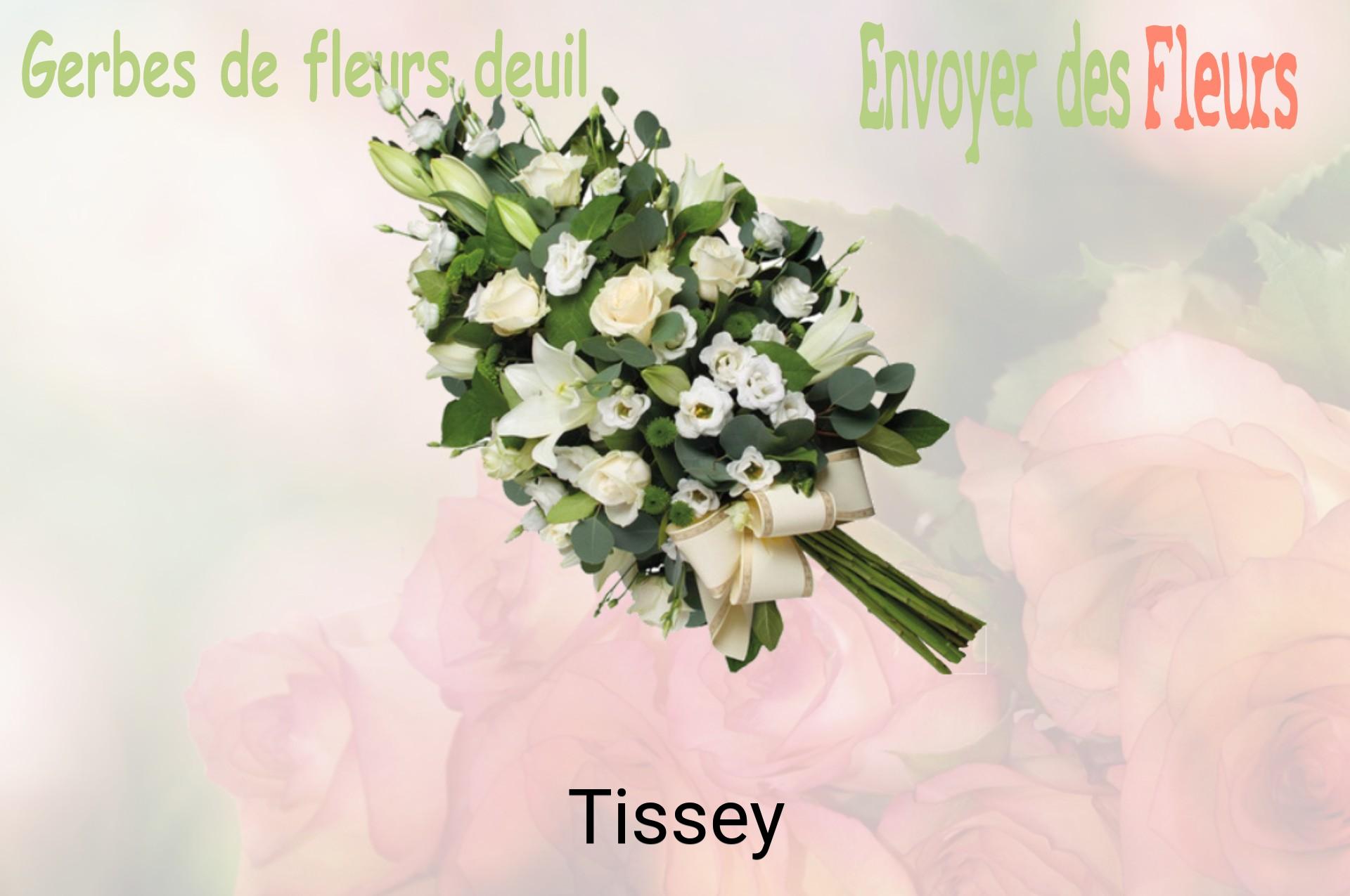 Gerbe de fleurs de deuil livrée à Tissey
